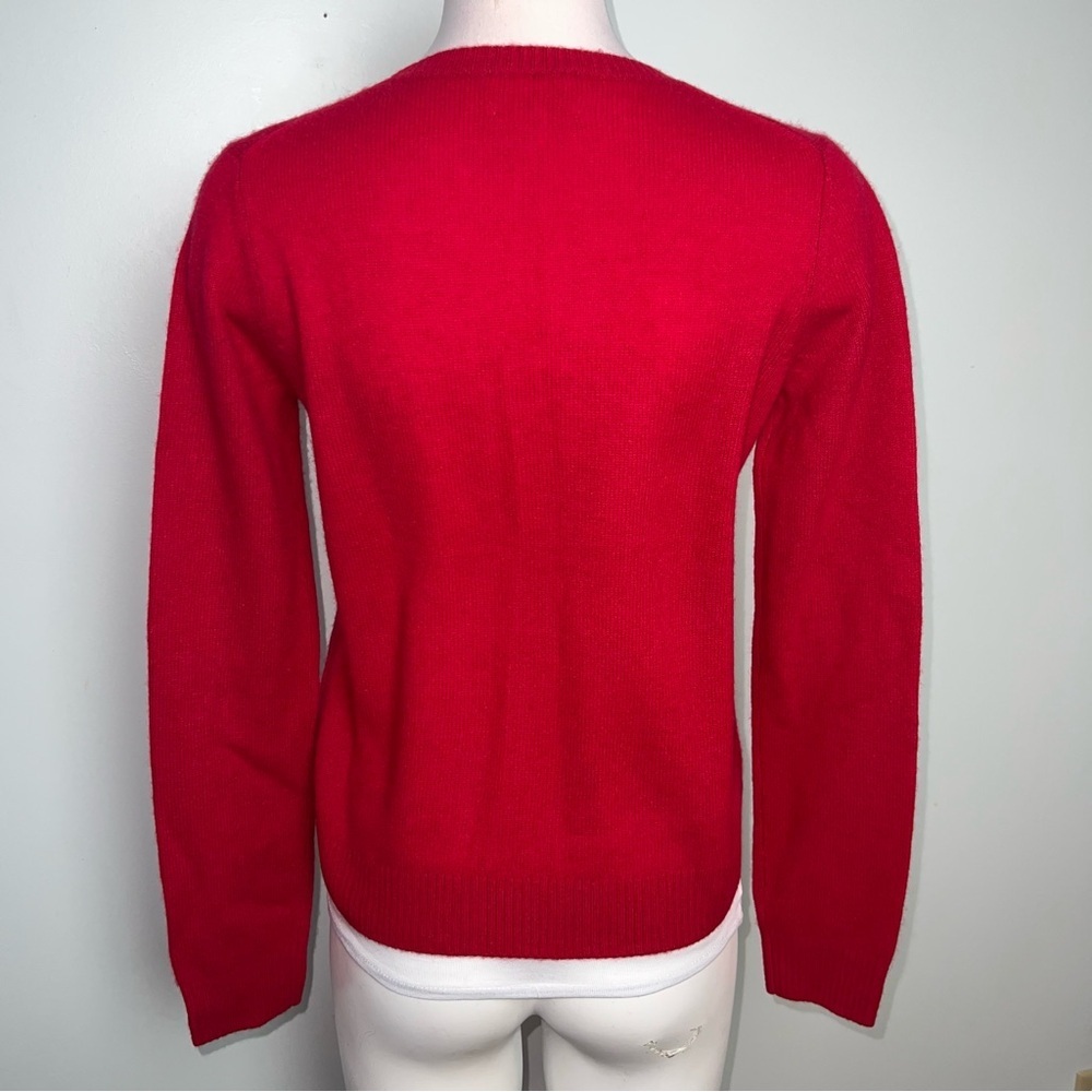 Caslon 100% Cashmere Vibrant Red Crewneck Sweater Women’s Size Small - Picture 7 of 11